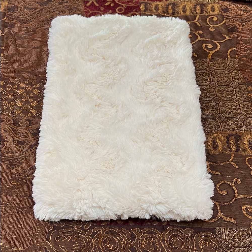 LOFT Cream White Faux Fur Infinity Scarf